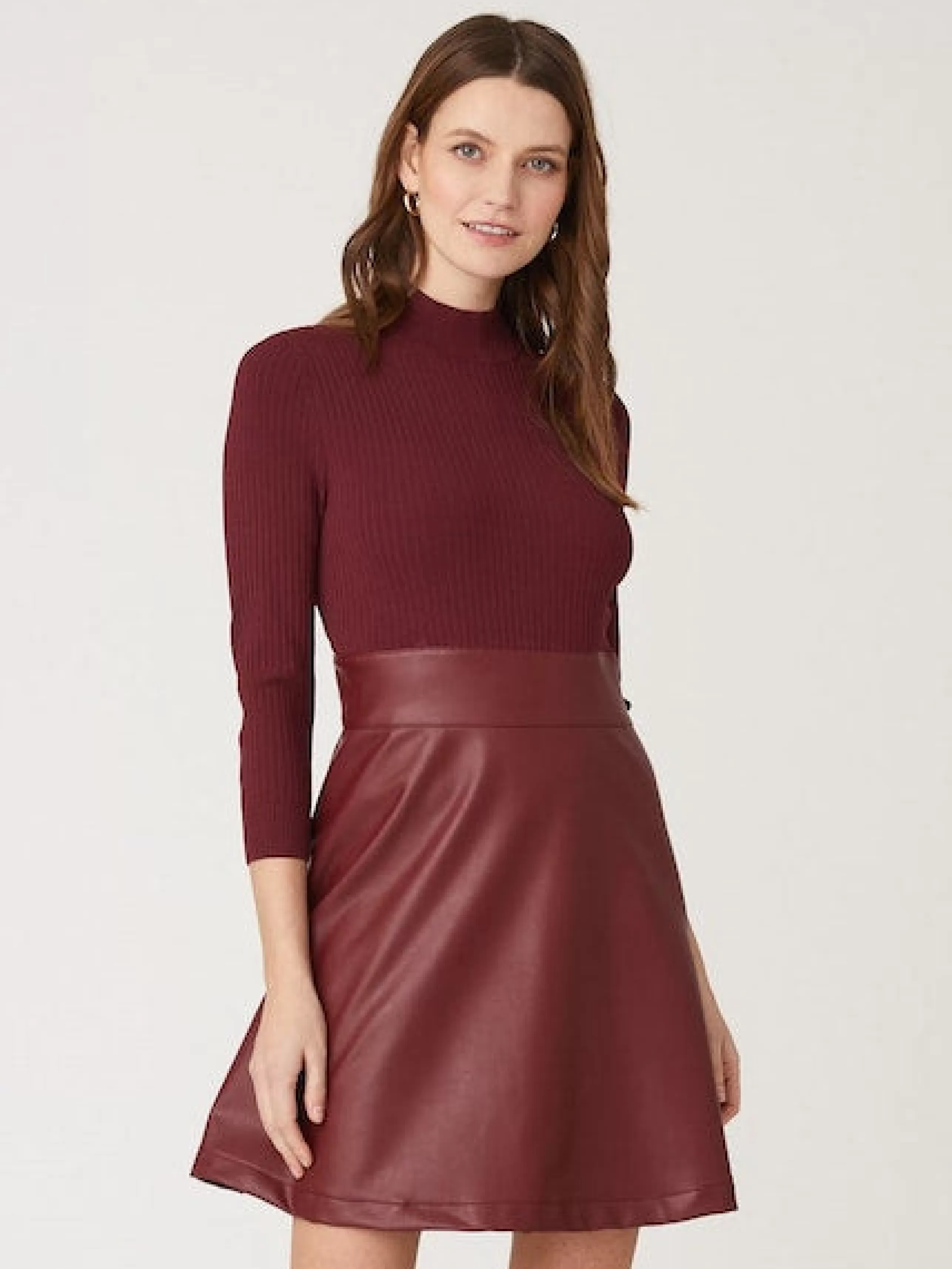 SHOSHANNA Dress Shop^Alexa Dress In Bordeaux