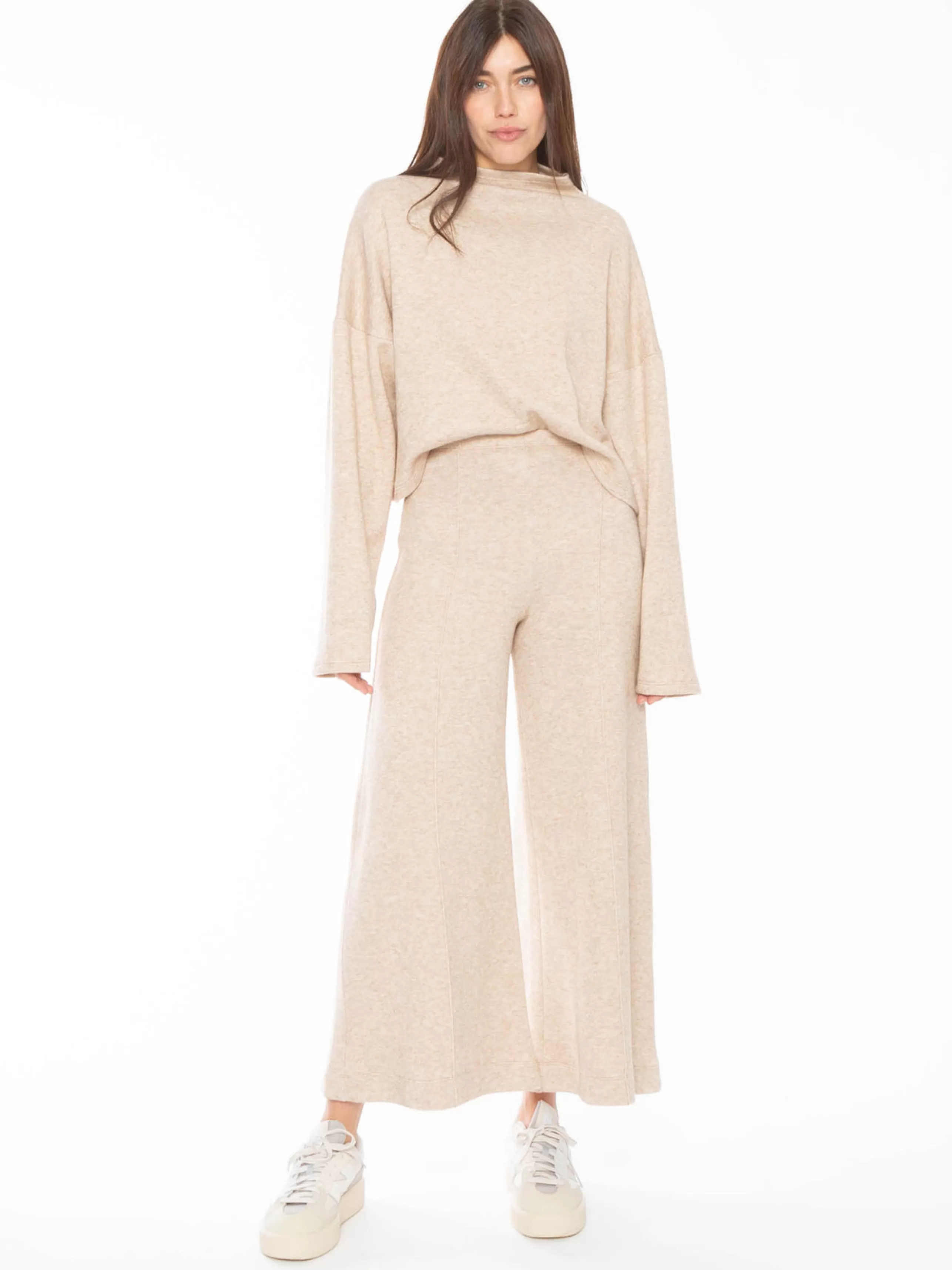 RIPLEY RADER Bottoms^Cashmere-Like Wide Leg Pant In Oatmeal