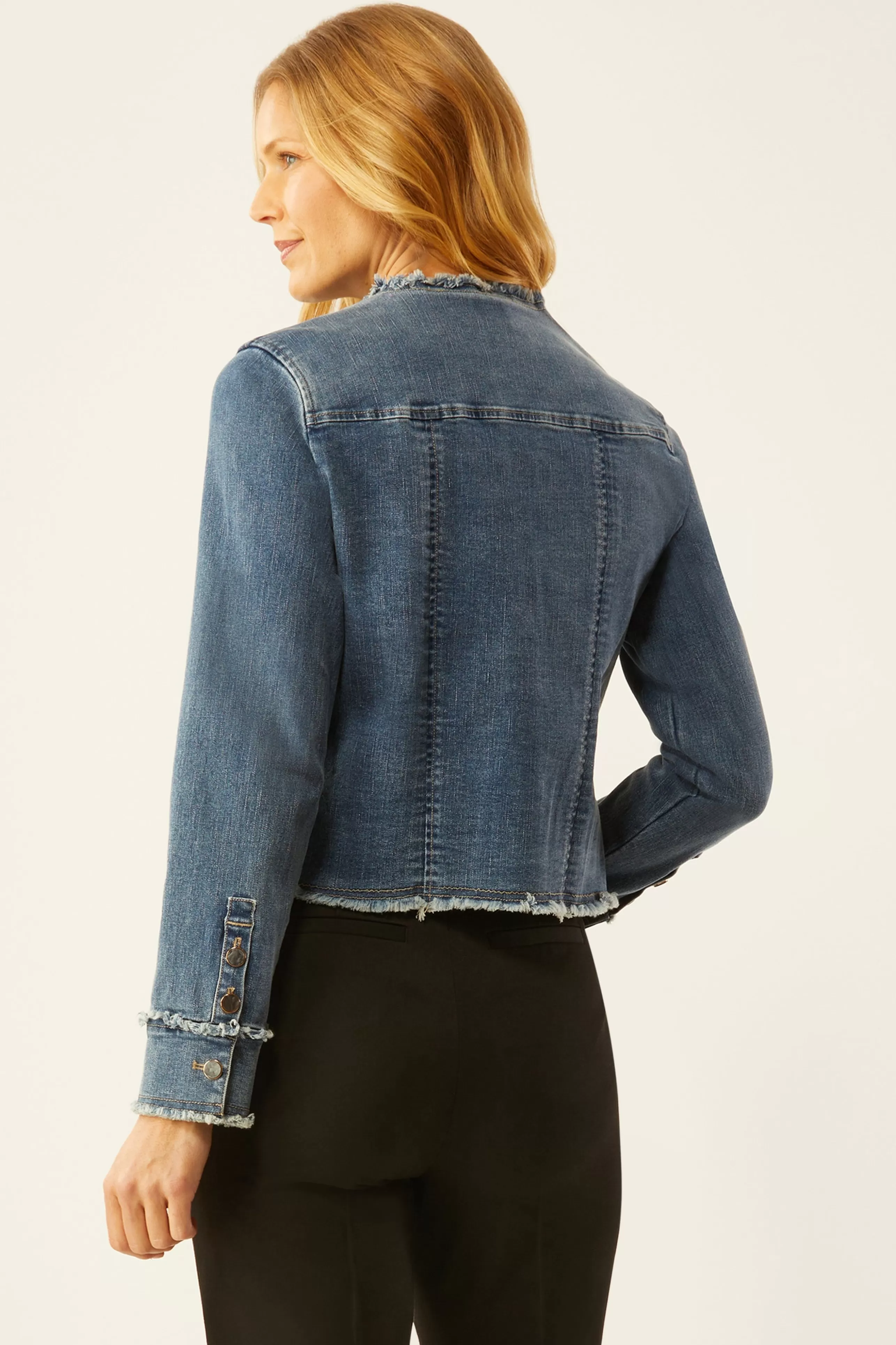ECRU Outerwear^Collarless Jacket With Fray In Vintage