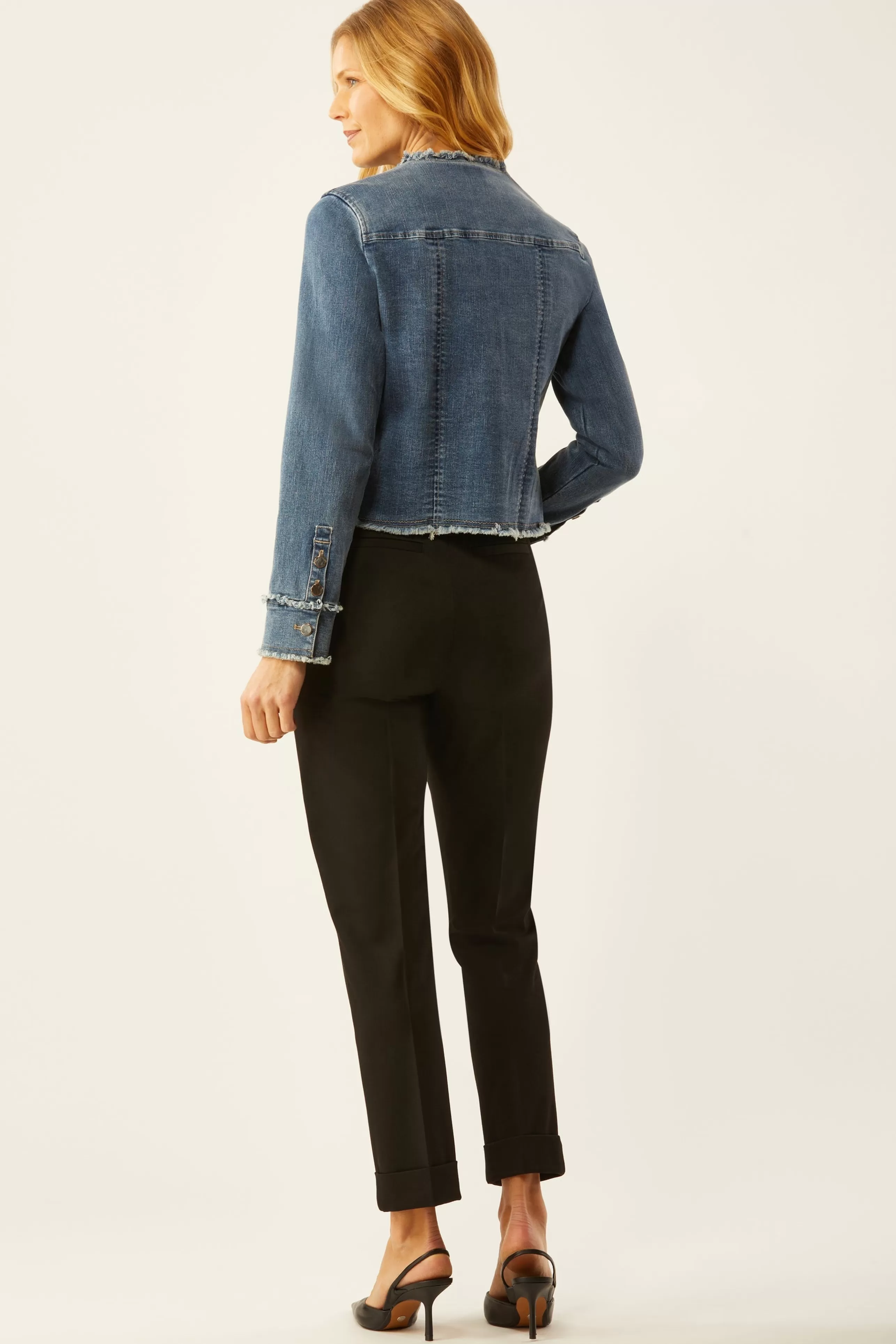 ECRU Outerwear^Collarless Jacket With Fray In Vintage