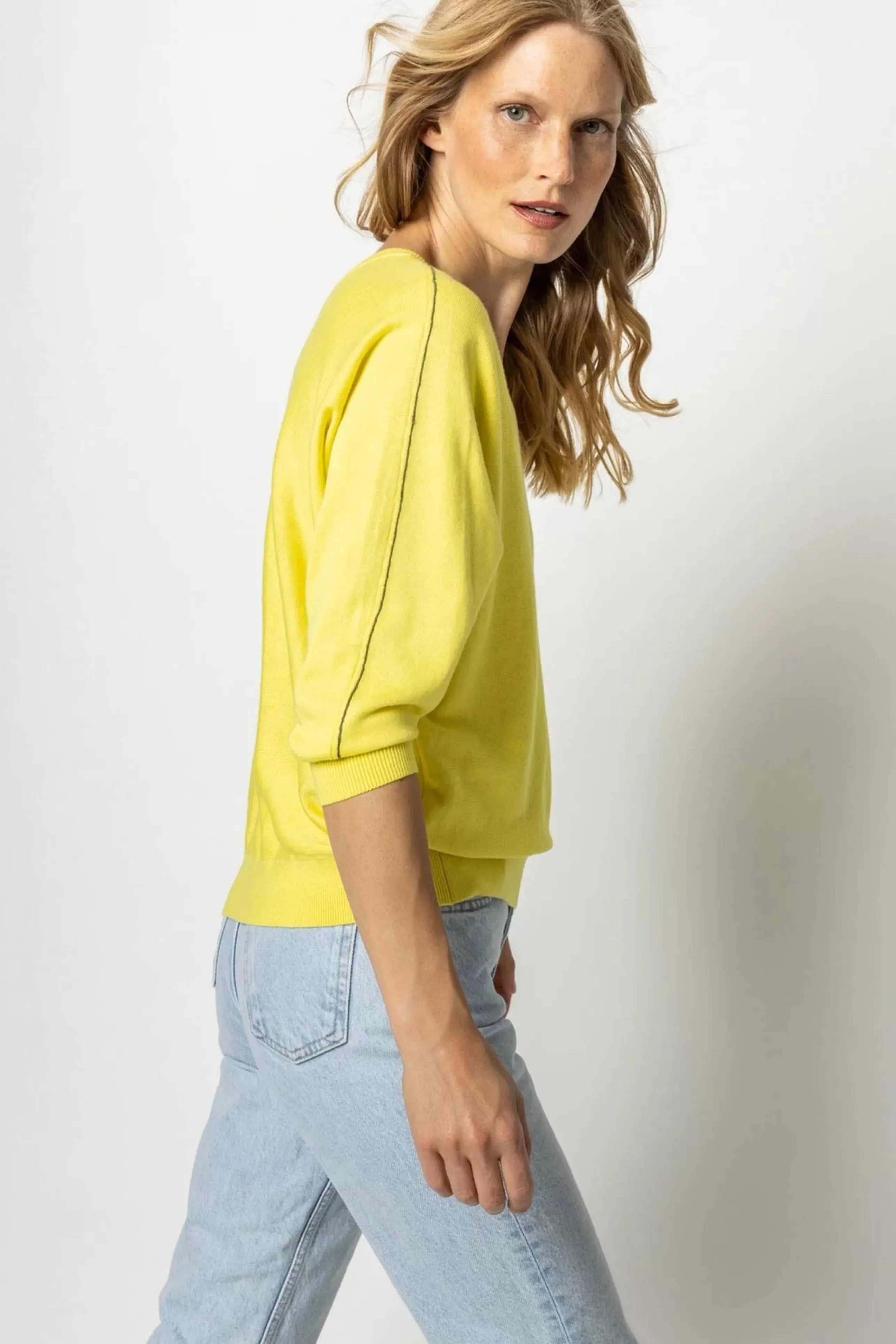 LILLA P Tops^Double V-Neck Dolman Sweater In Citrus