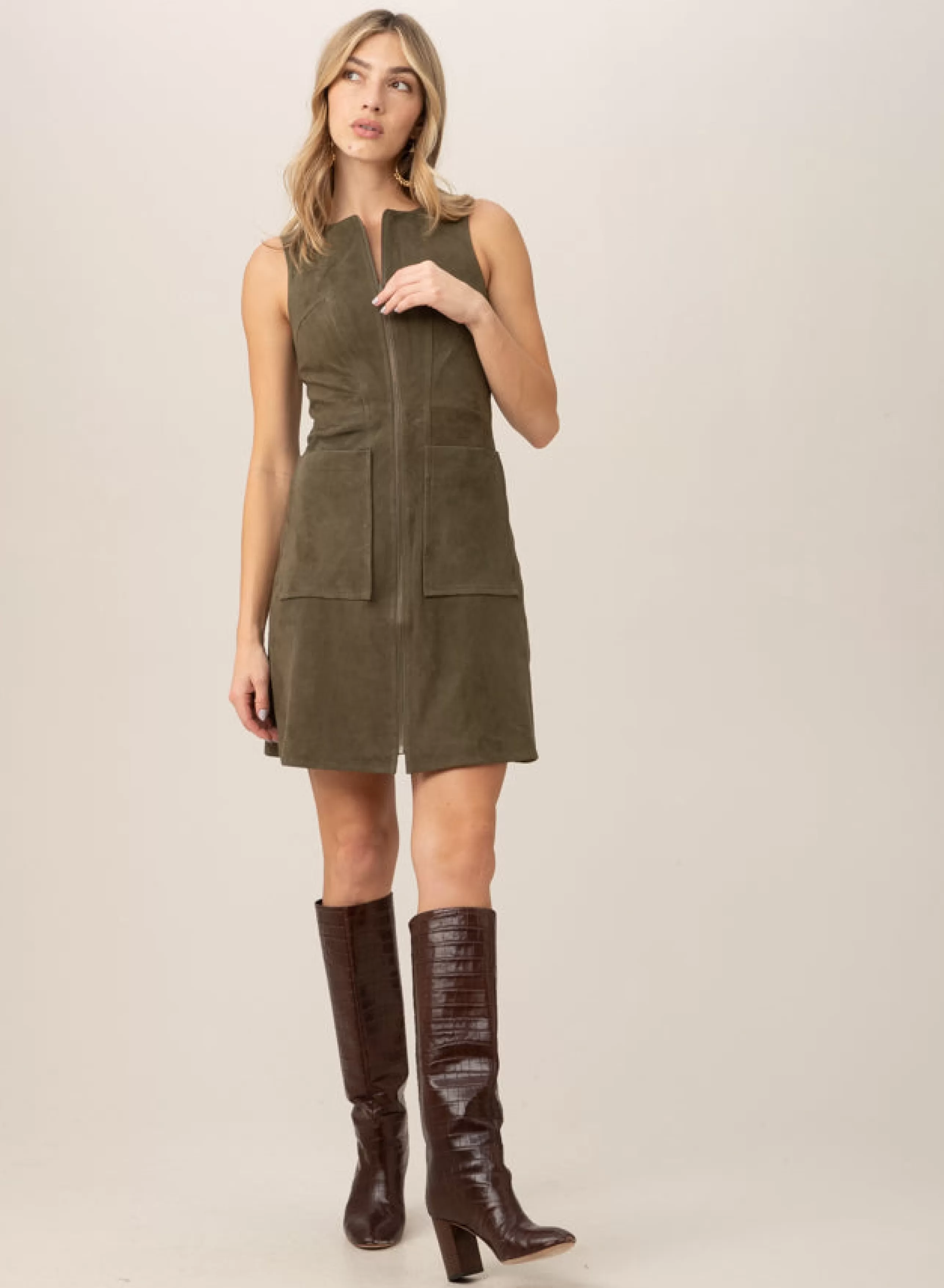 TRINA TURK Dress Shop^Downtown Dress In Dark Olive