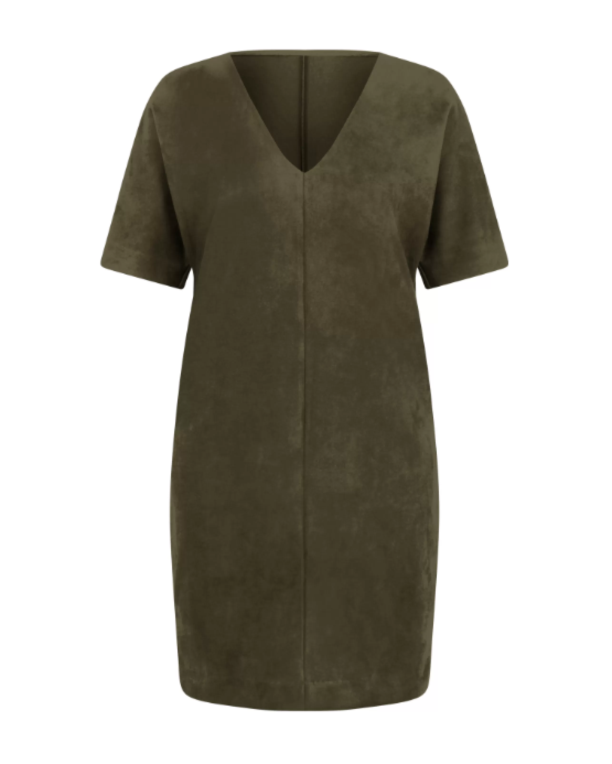 SPANX Dress Shop^Faux Suede V Neck Dress In Utility Green