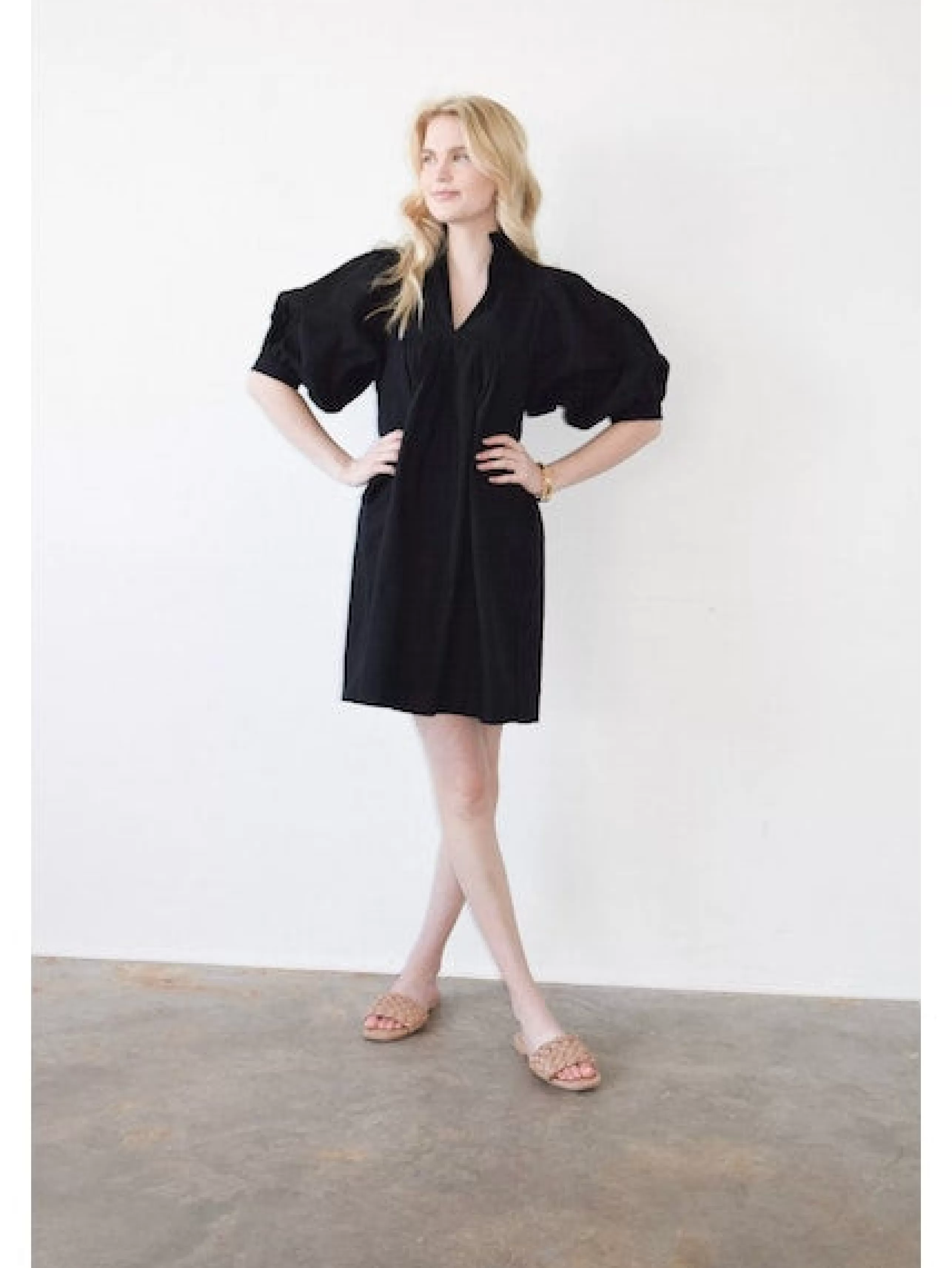 NEVER A WALLFLOWER Dress Shop^High Neck Dress In Black Windowpane