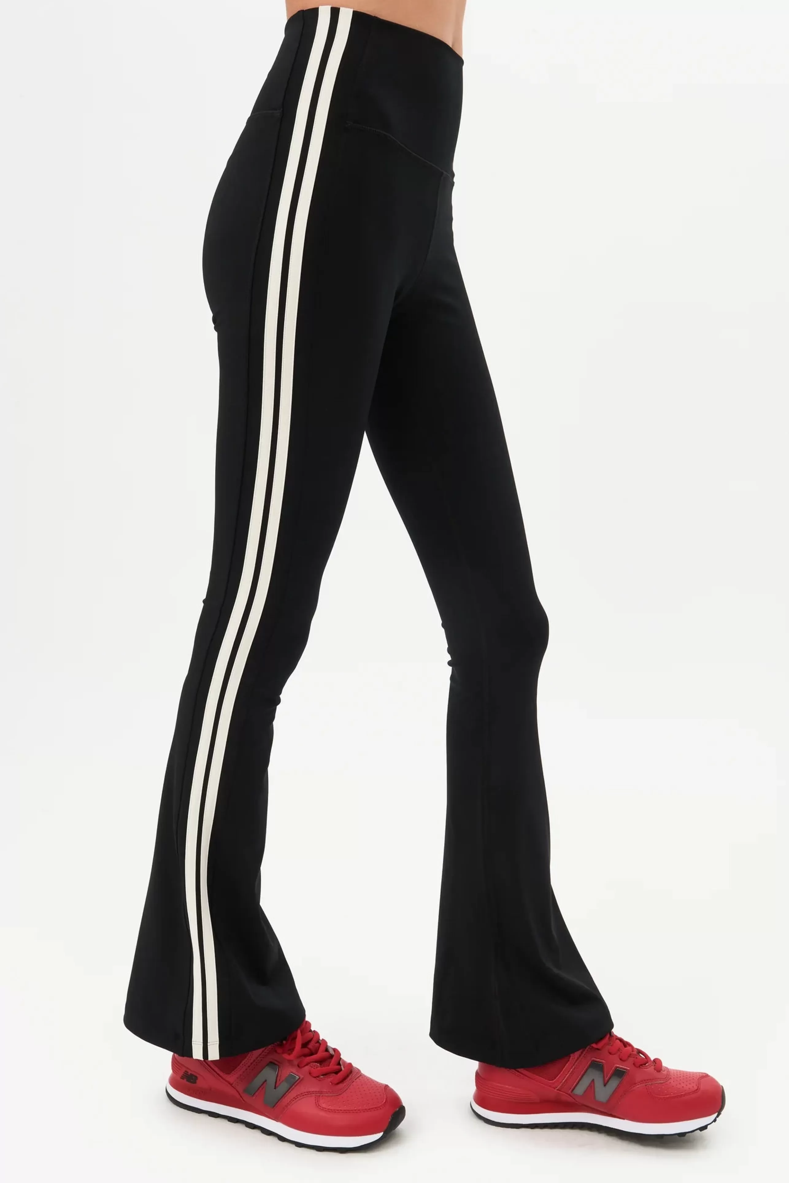 SPLITS59 Athelisure^High Waist Techflex Flare In Black/White