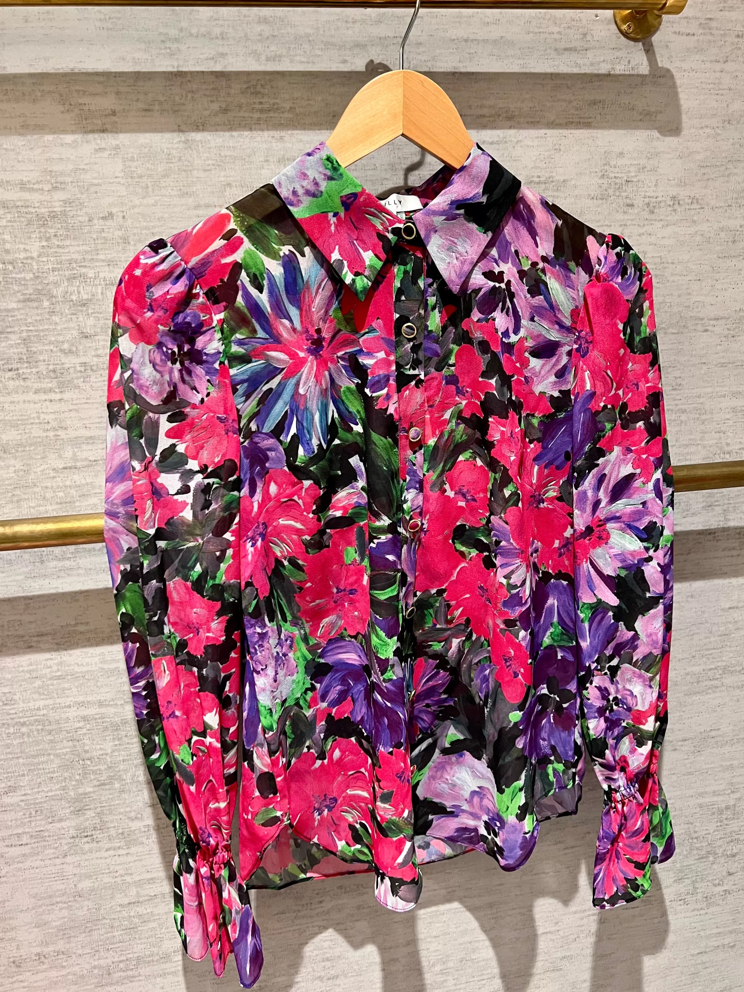 Milly Tops^Lacey Floral Blouse In Purple Multi