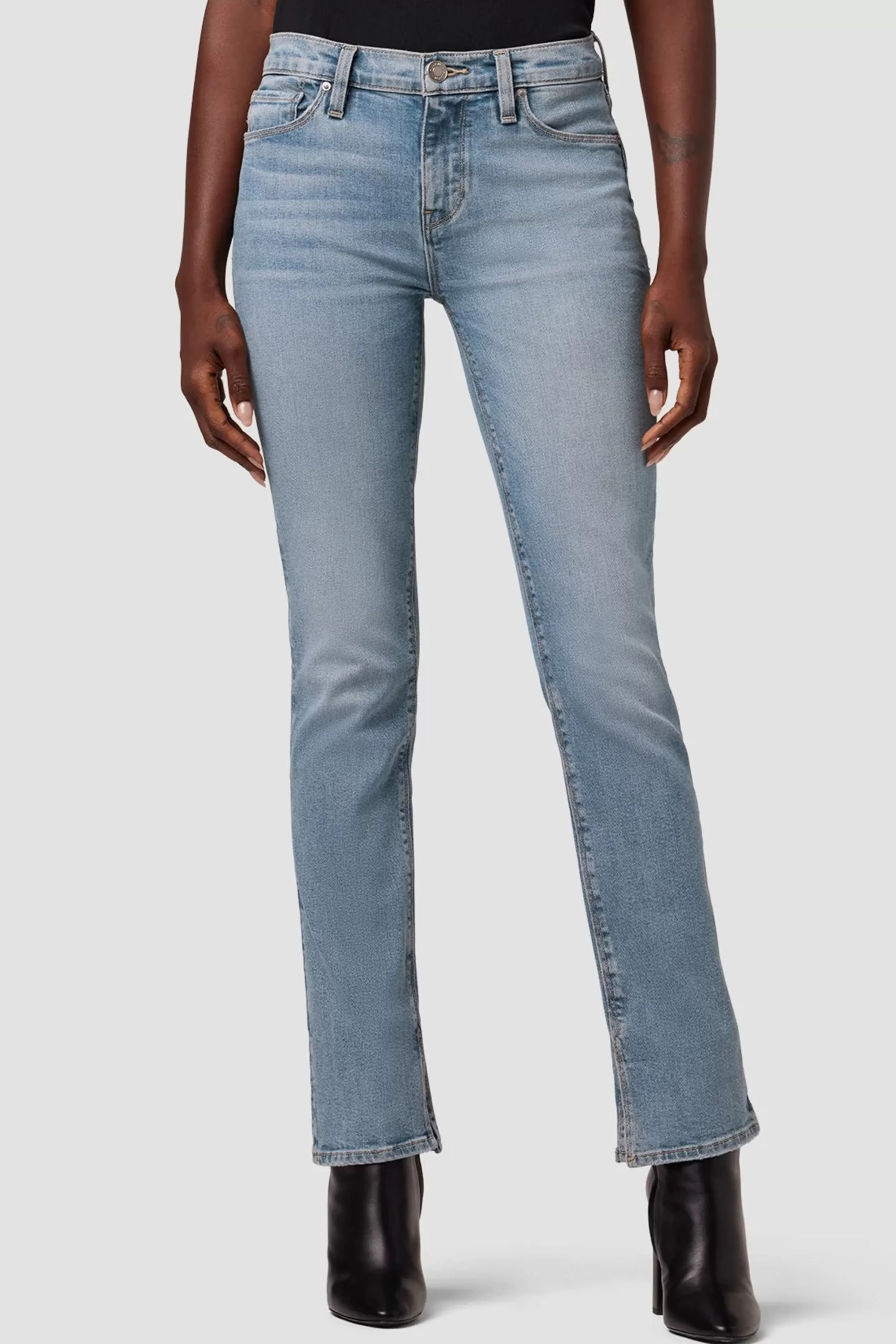 HUDSON Bottoms^Nico Mid-Rise Straight Leg Jean In Oasis