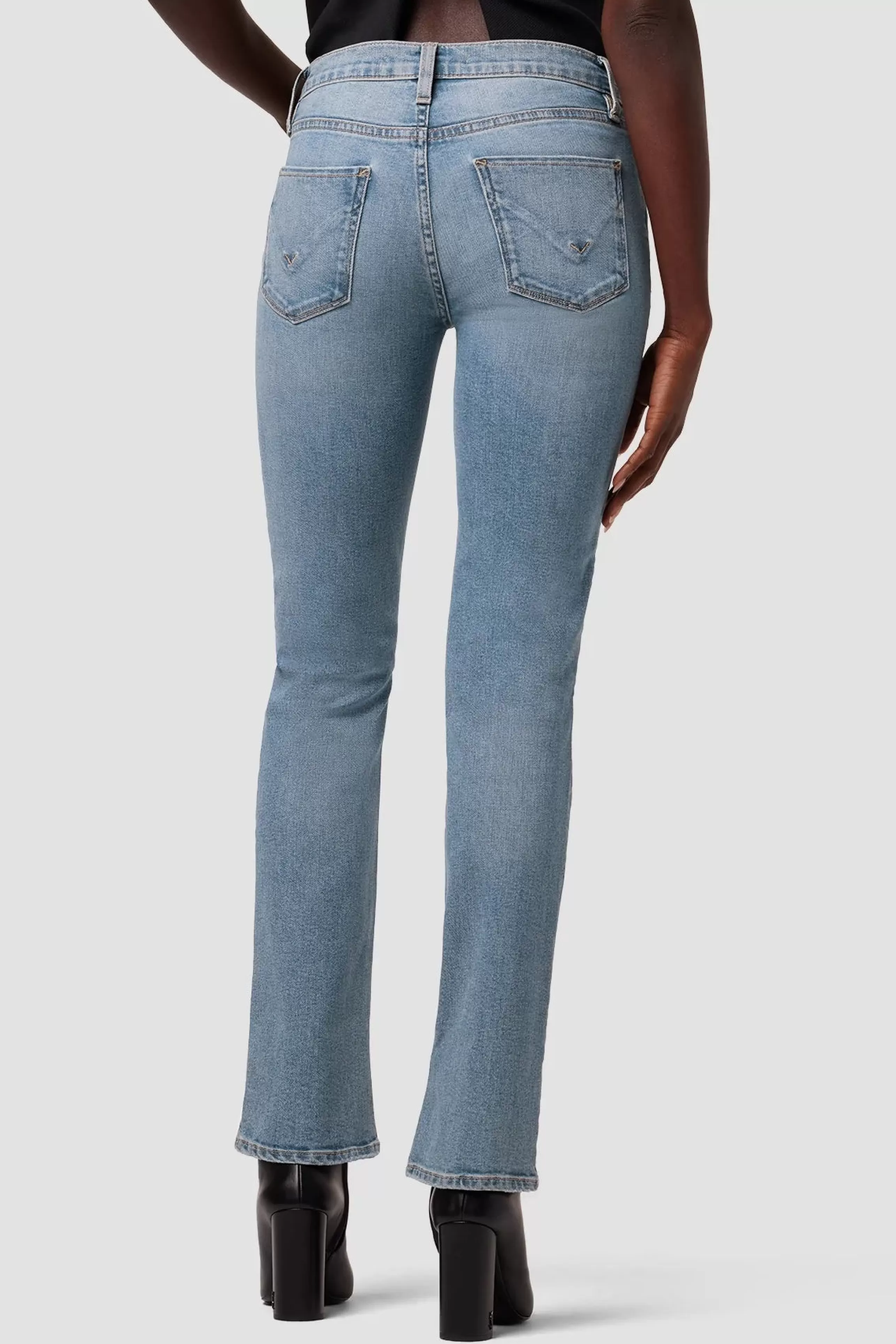 HUDSON Bottoms^Nico Mid-Rise Straight Leg Jean In Oasis