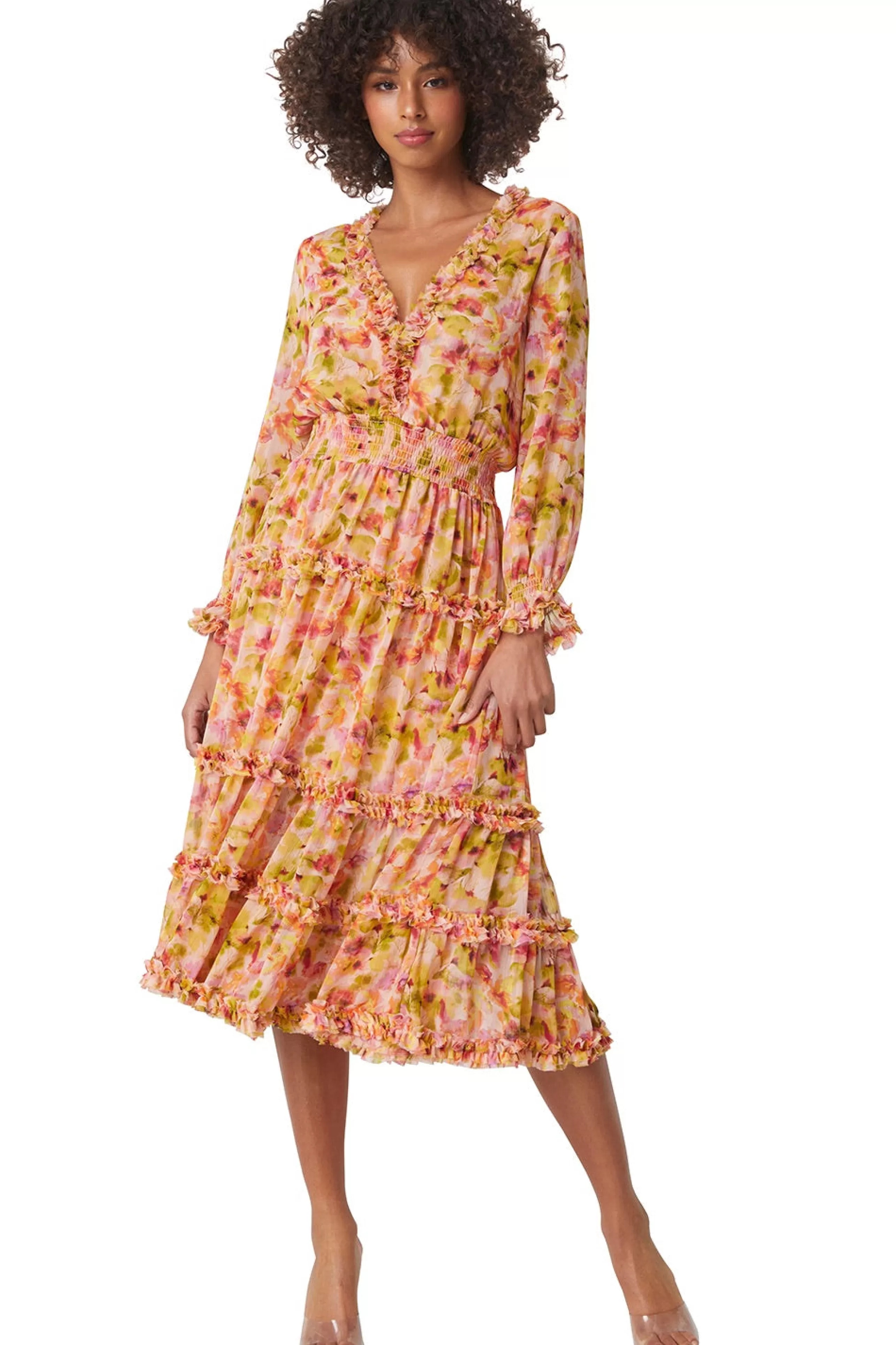 MISA LOS ANGELES Dress Shop^Nora Dress In Golden Flora *Final Sale*