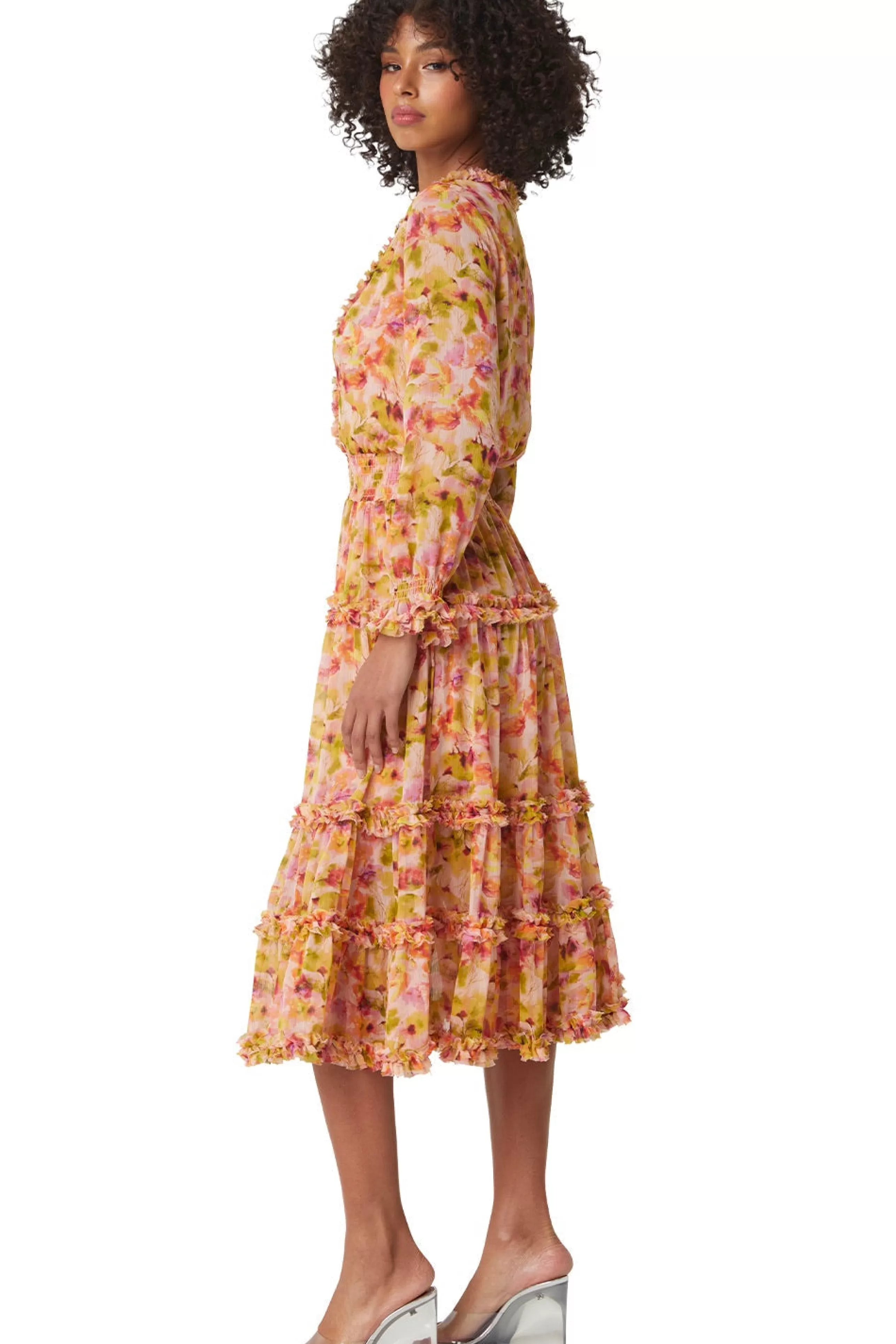 MISA LOS ANGELES Dress Shop^Nora Dress In Golden Flora *Final Sale*