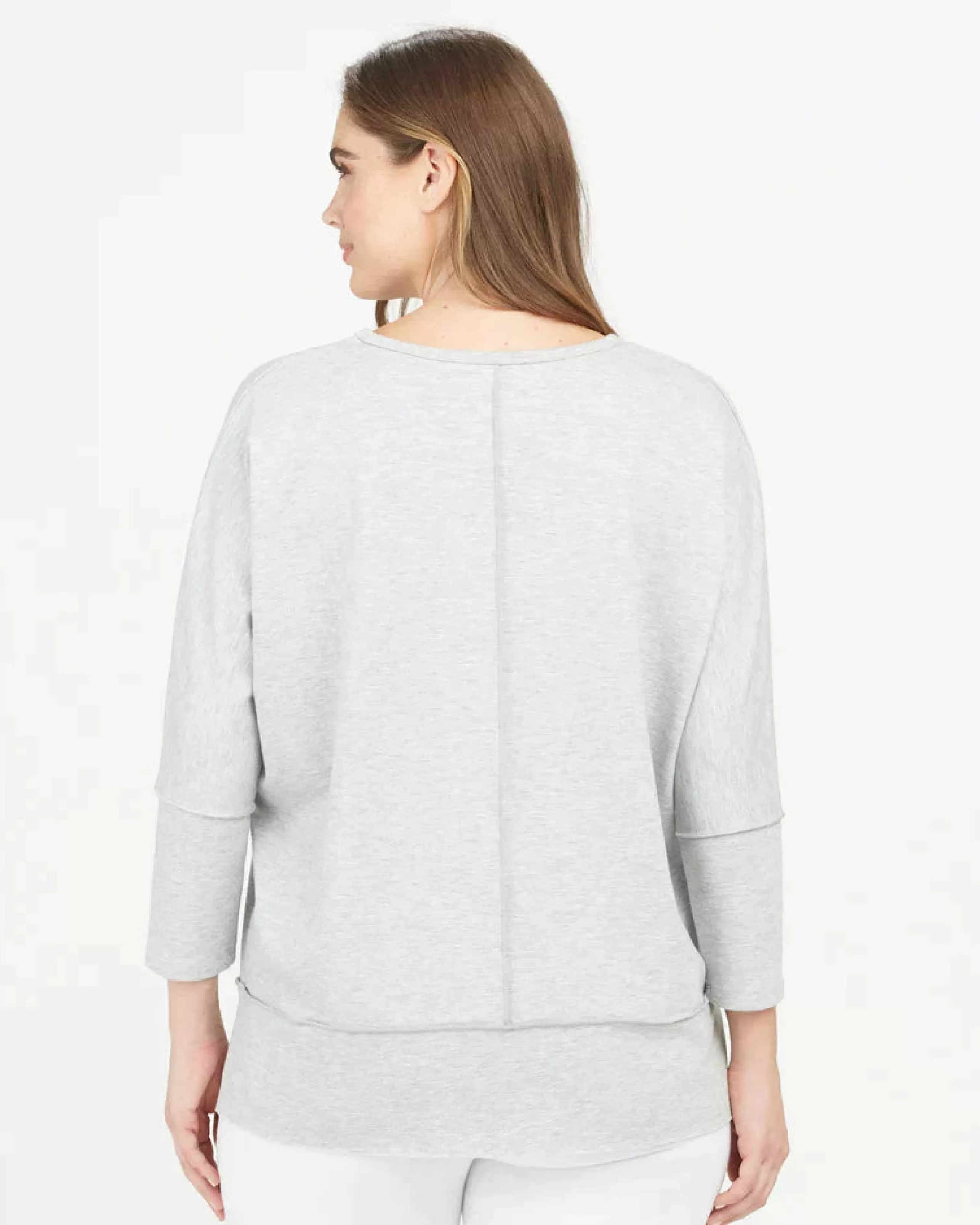 SPANX Tops^Perfect Length Dolman Sleeve Top In Soft Grey Heather