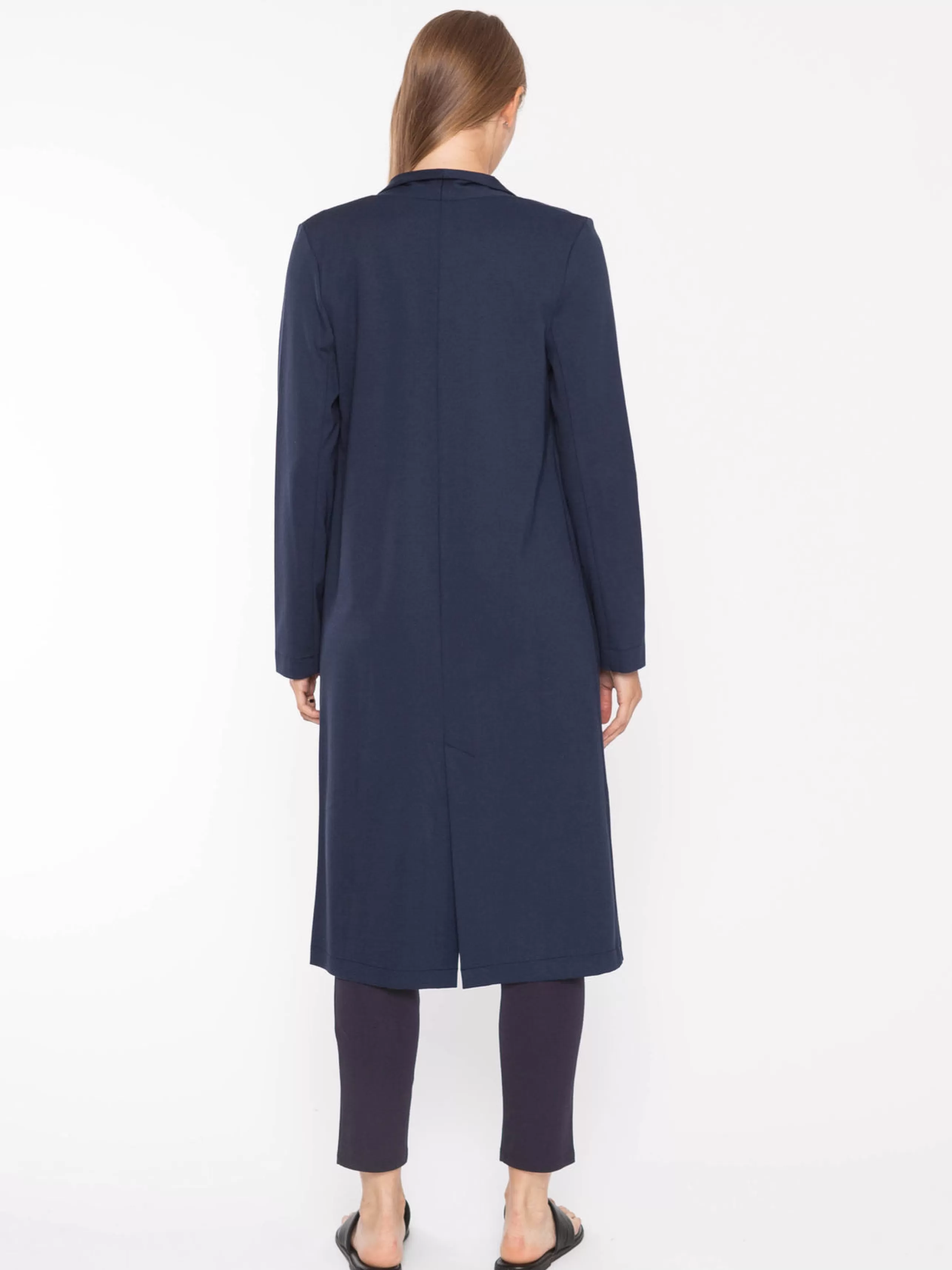 RIPLEY RADER Outerwear^Ponte Knit Duster Jacket In Navy