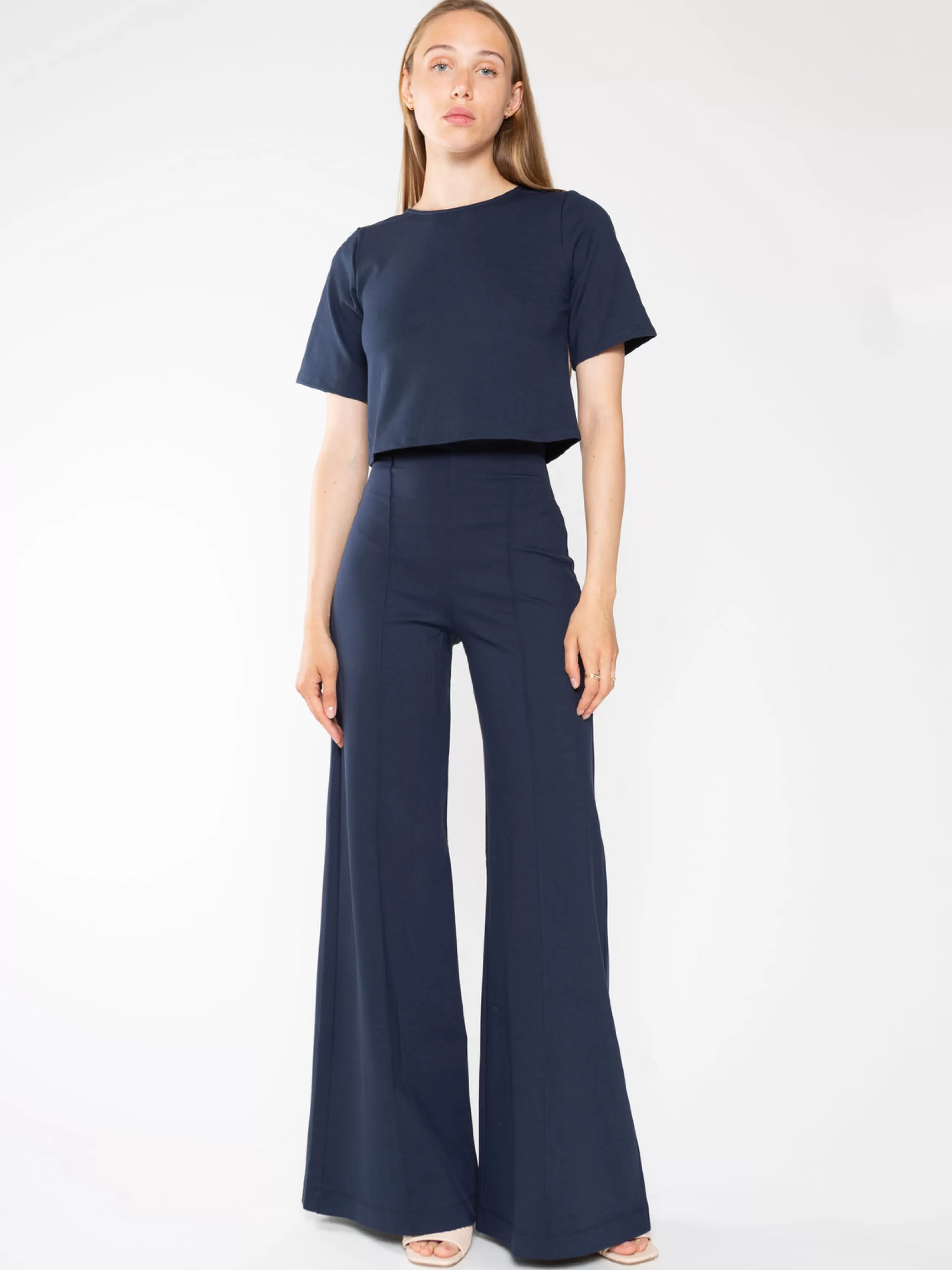 RIPLEY RADER Matching Sets^ Ponte Knit Wide Leg Pant In Navy