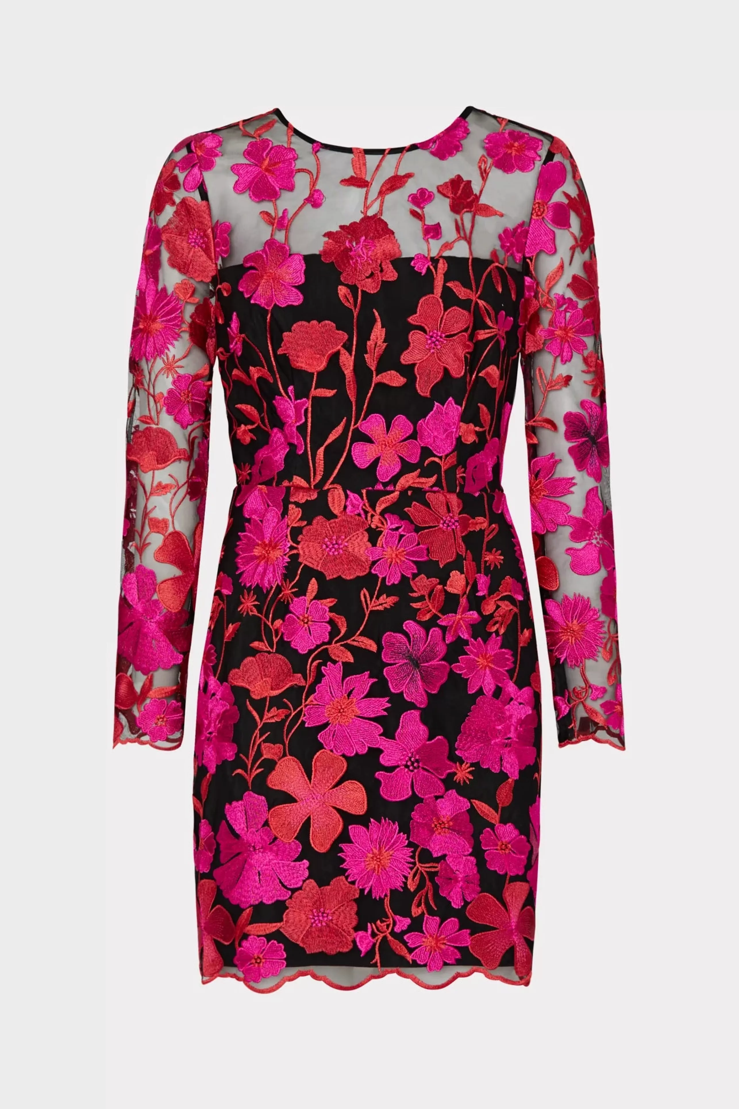 Milly Dress Shop^Scottie Floral Embroidered Dress In Pink Multi