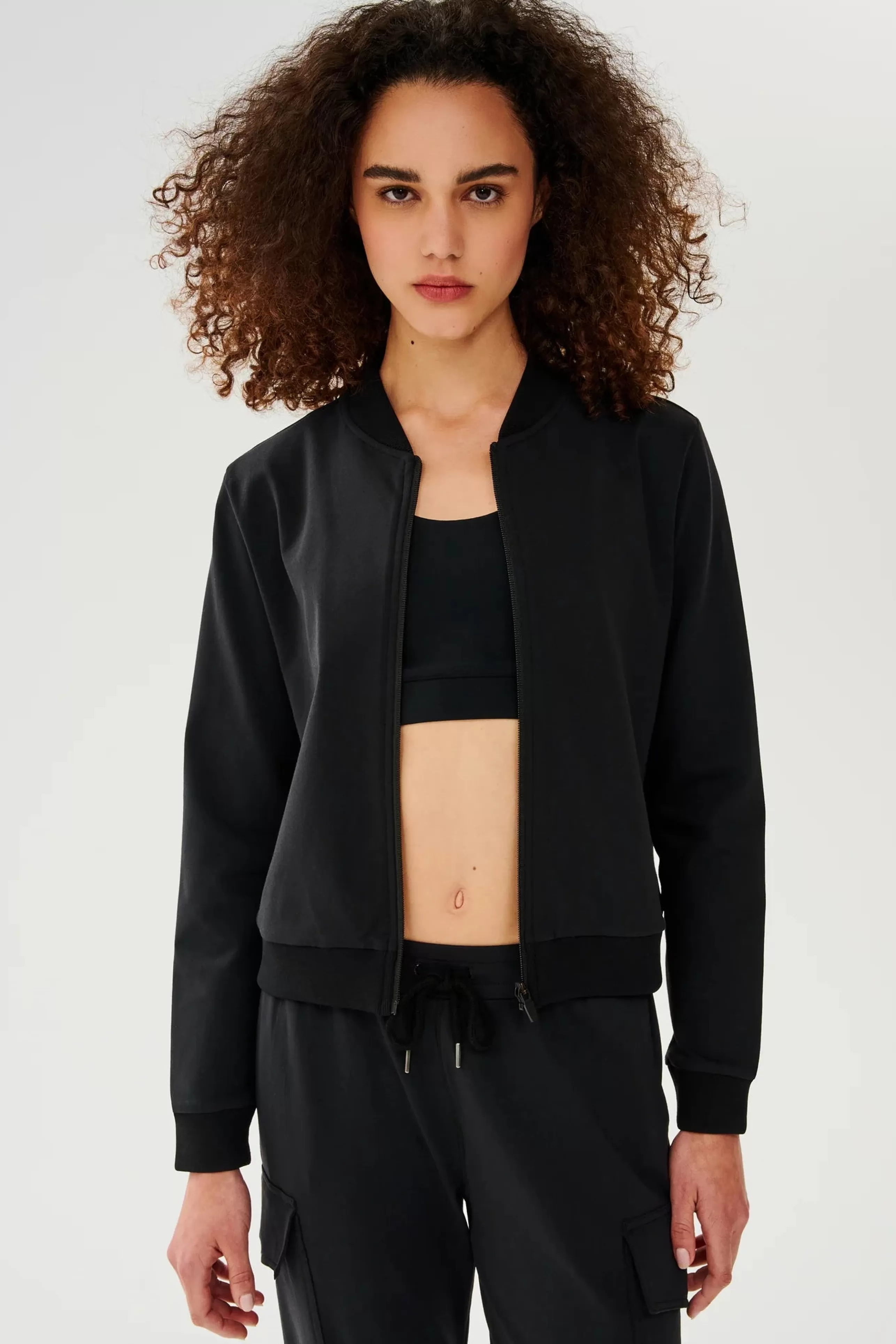 SPLITS59 Athelisure^Supplex Bomber Jacket In Black