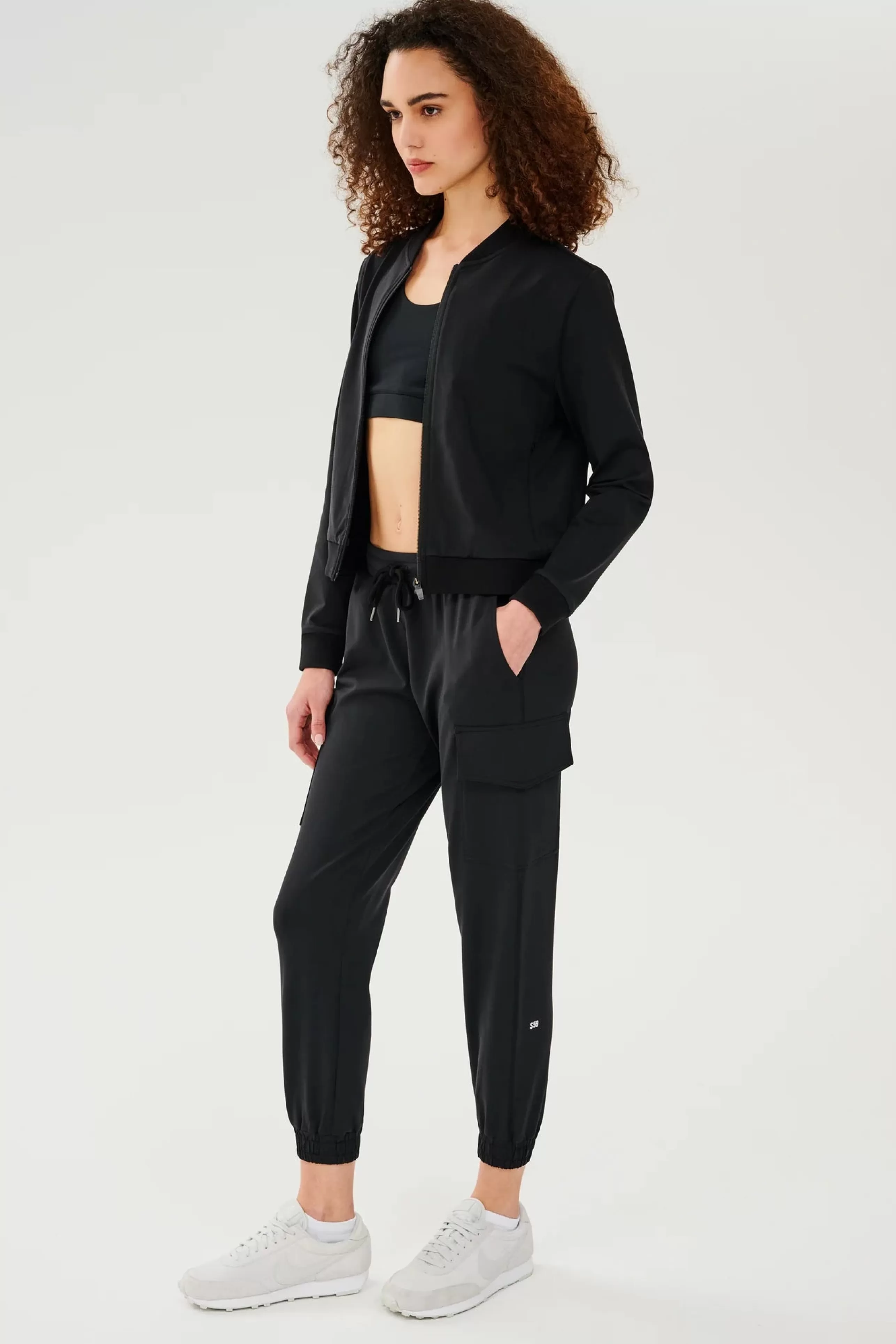 SPLITS59 Athelisure^Supplex Bomber Jacket In Black