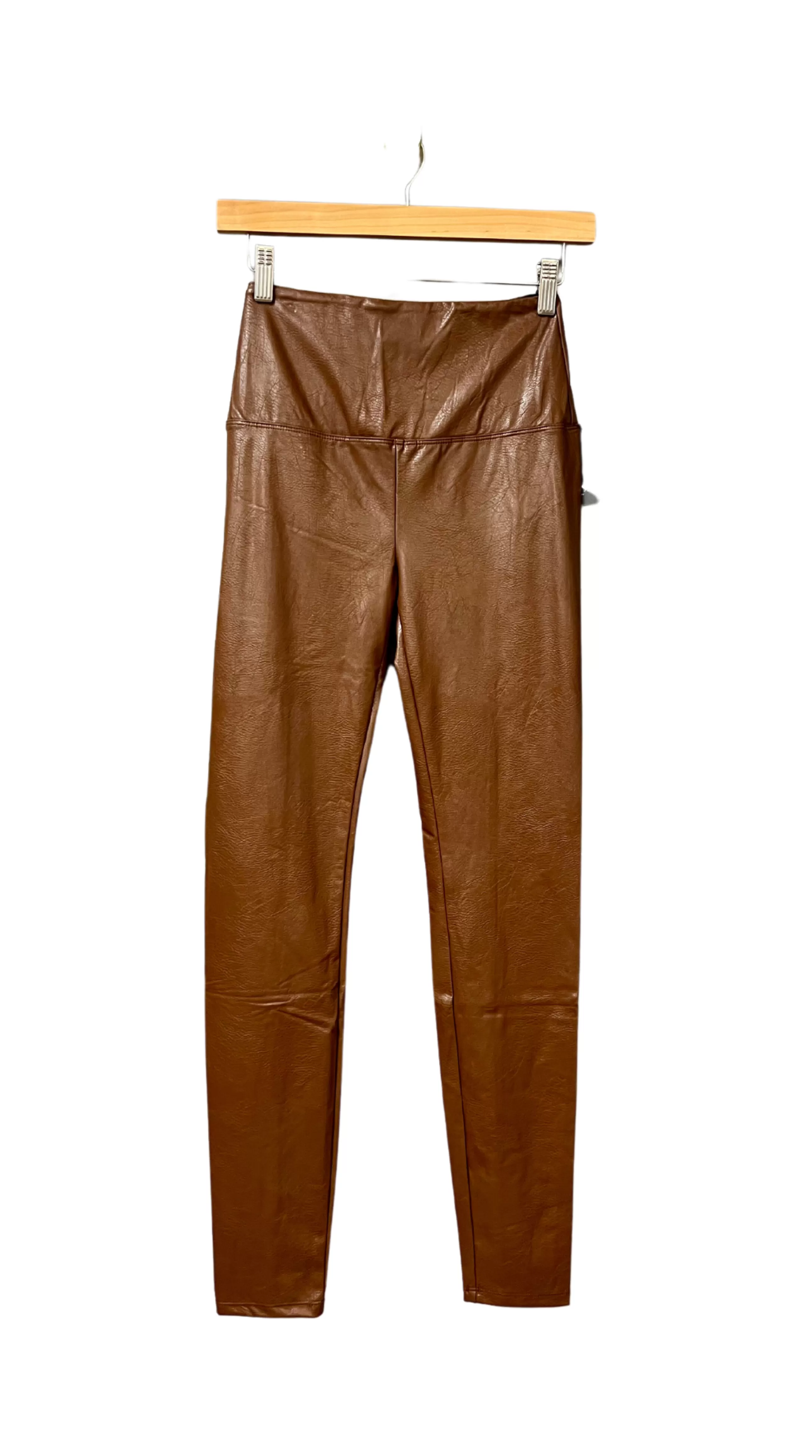 LYSSE Athelisure^Textured Vegan Leather Legging In Whiskey