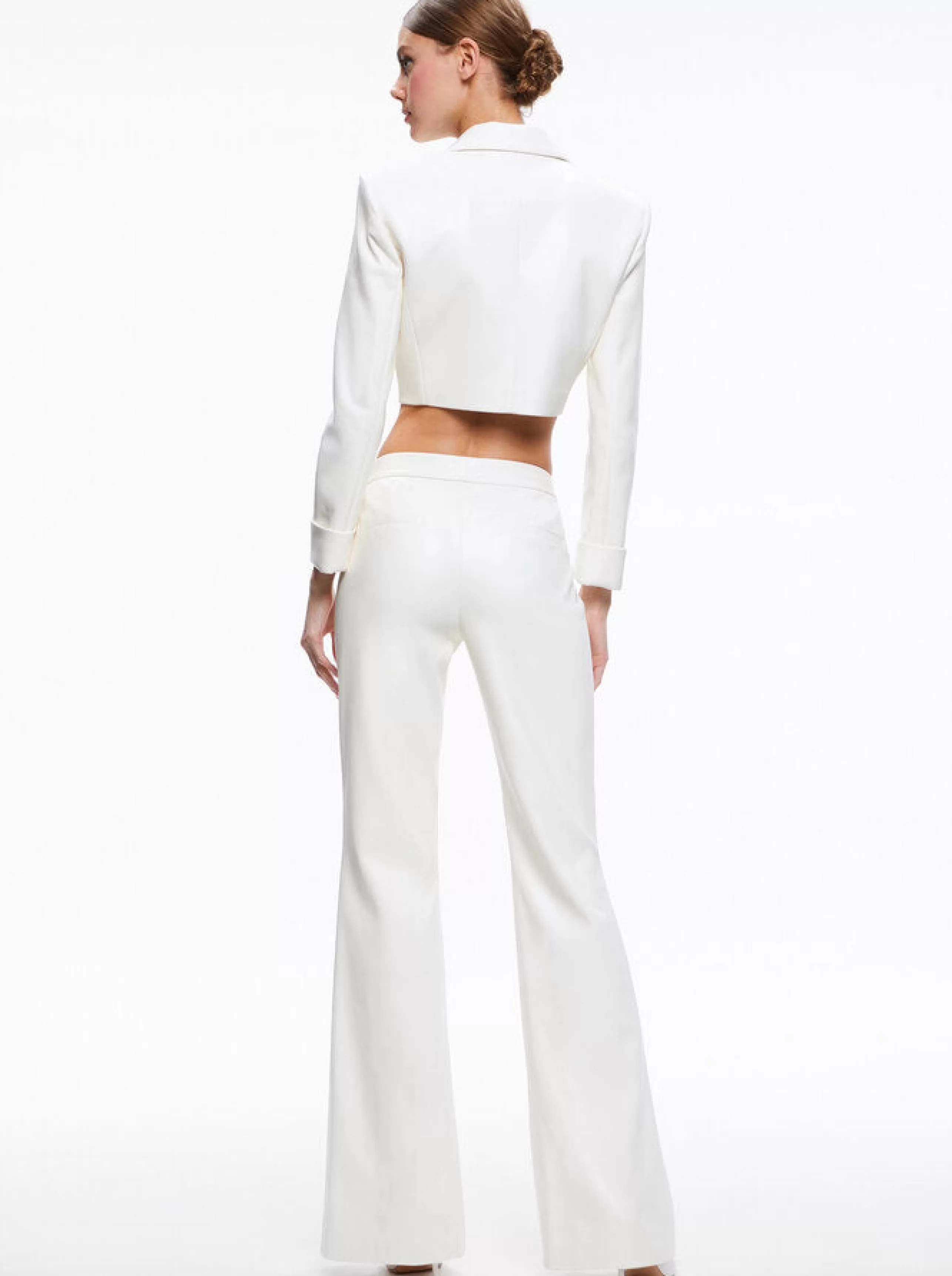 ALICE OLIVIA Bottoms^Walker Vegan Leather Front Slit Pant