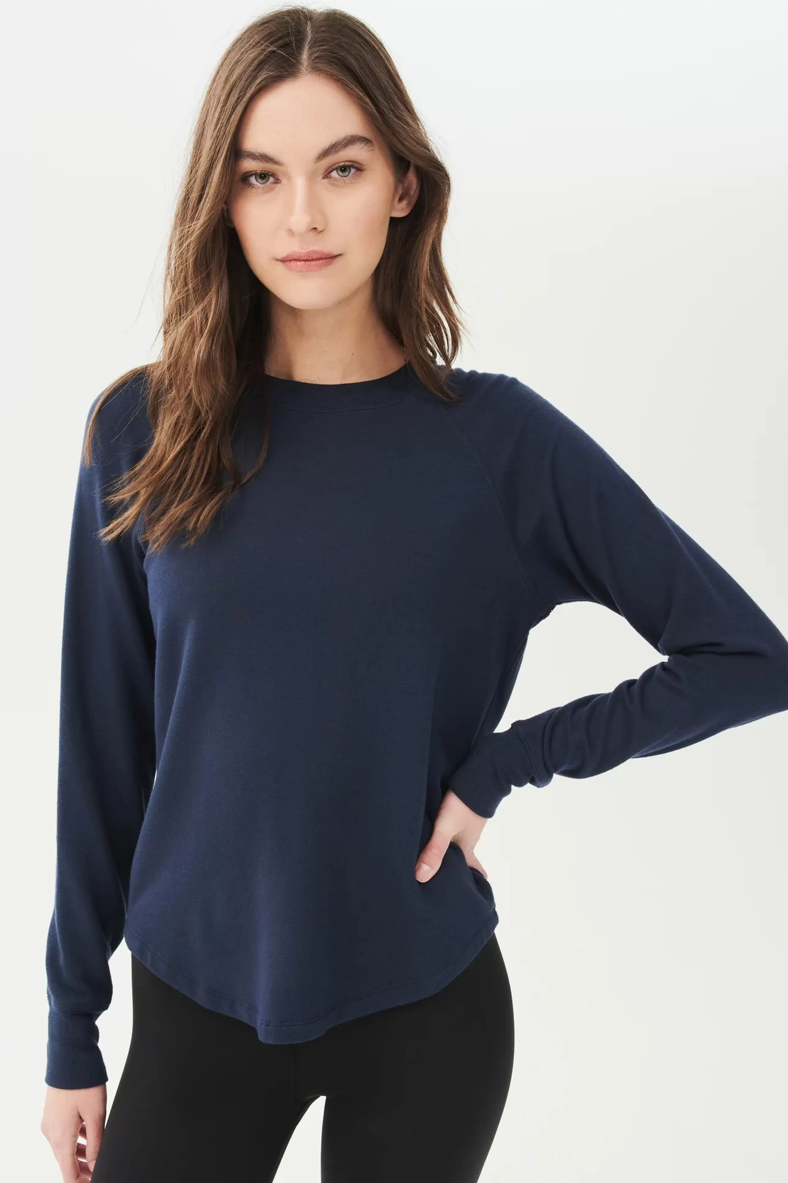 SPLITS59 Athelisure^Warm Up Fleece Sweatshirt In Indigo