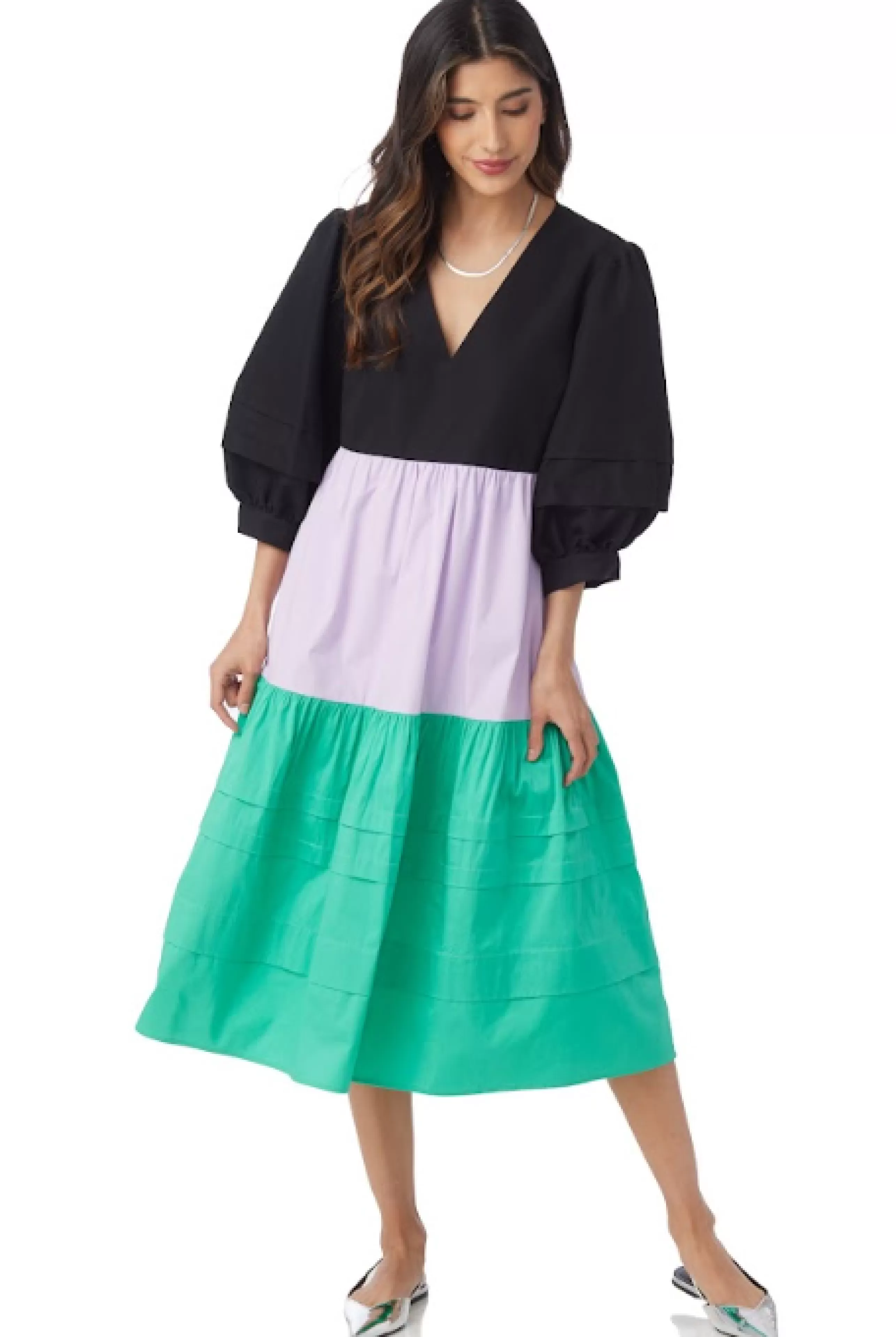 CROSBY Dress Shop^Wiley Dress In Colorblock *Final Sale*