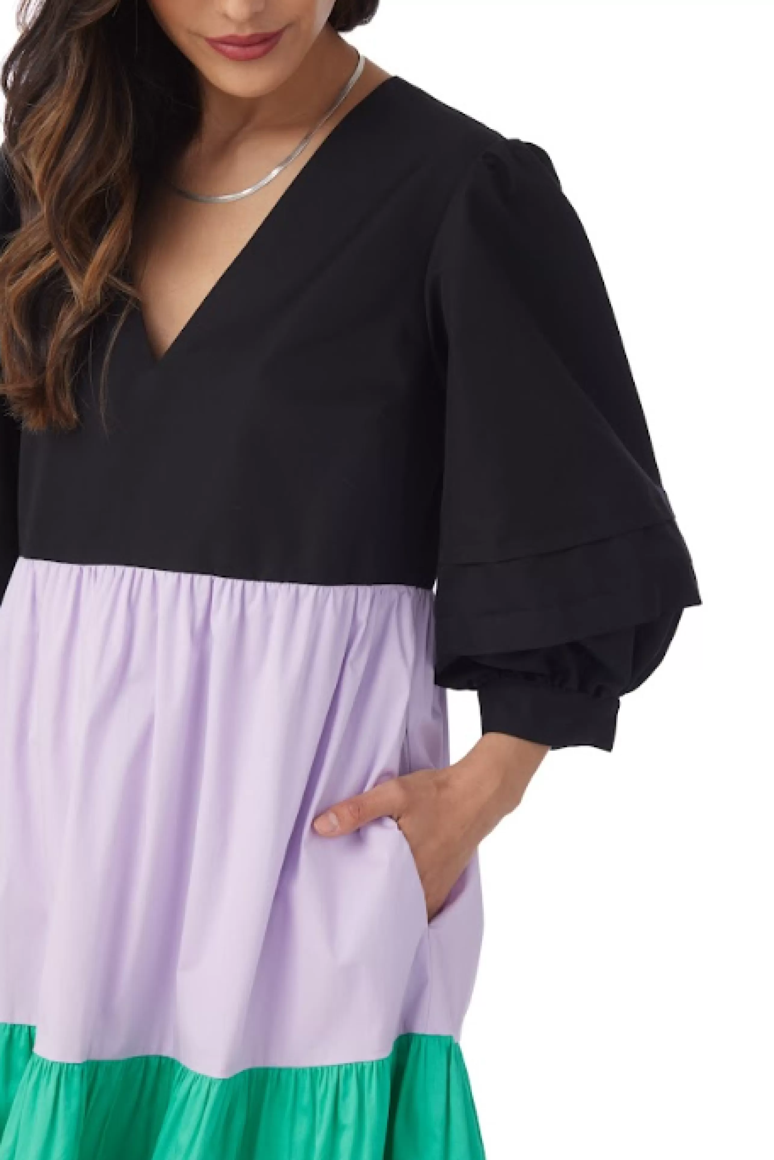 CROSBY Dress Shop^Wiley Dress In Colorblock *Final Sale*